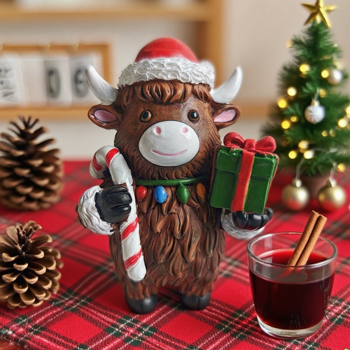 Christmas decoration figure in Highlands cattle design Kalsten