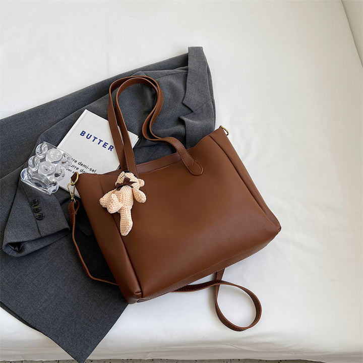 Spacious Soft Leather Tote Bag Kalsten