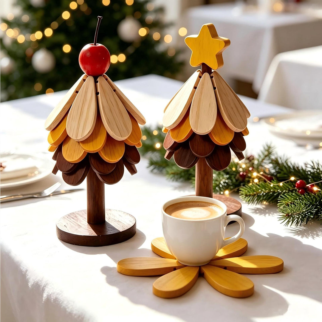 Decorative wooden tree figure