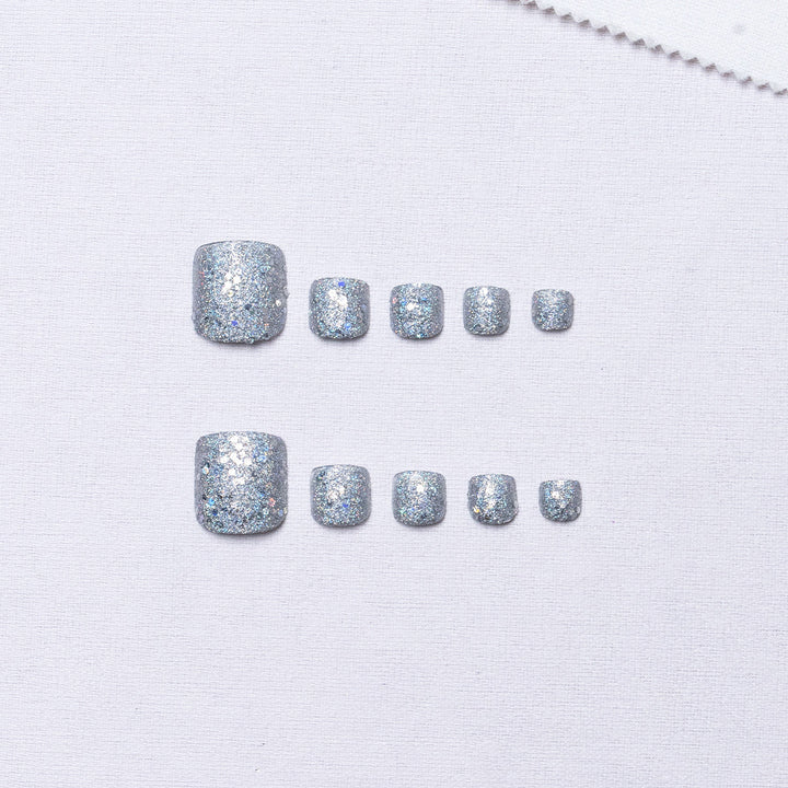 Glamorous Glittery Toe Nail Art Kalsten