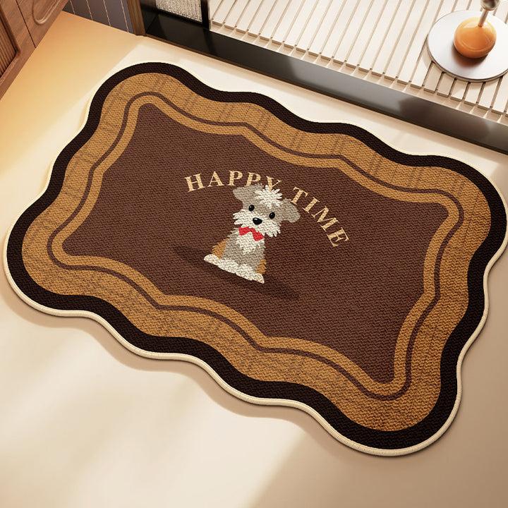 Cartoon-Themed Plush Bath Rug