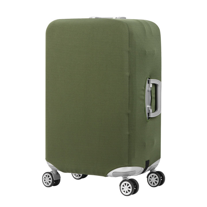 Unisex nan elastic motif suitcase cover made of stretchable polyester with handle and wheel openings Kalsten