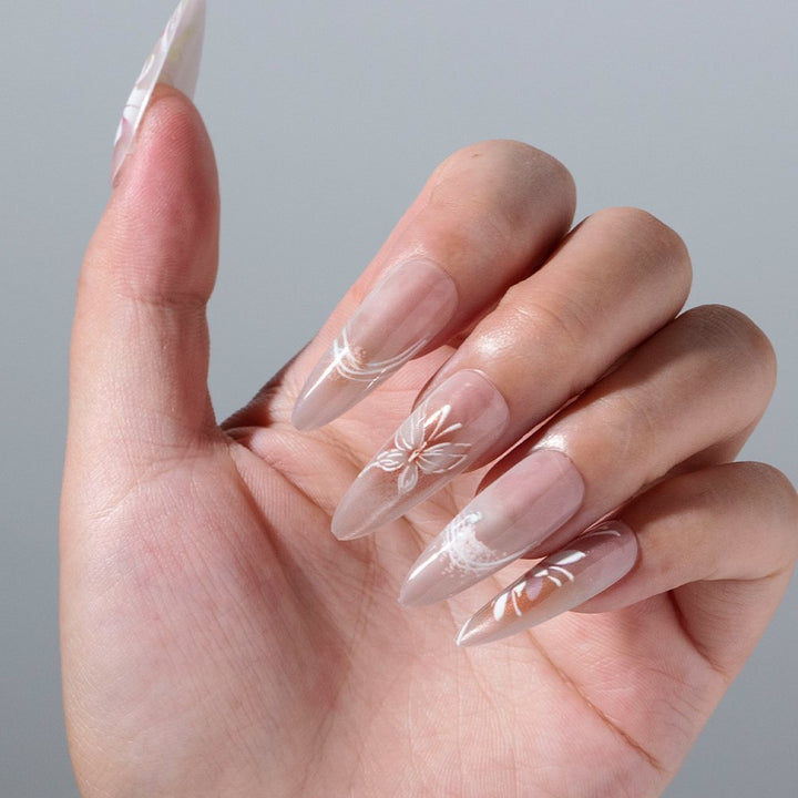 Floral-Inspired Press-On Nail Enhancements Kalsten