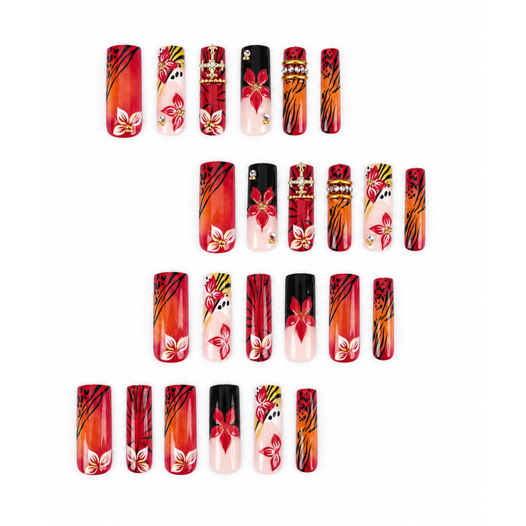 Elaborate Press-On Nail Art Set