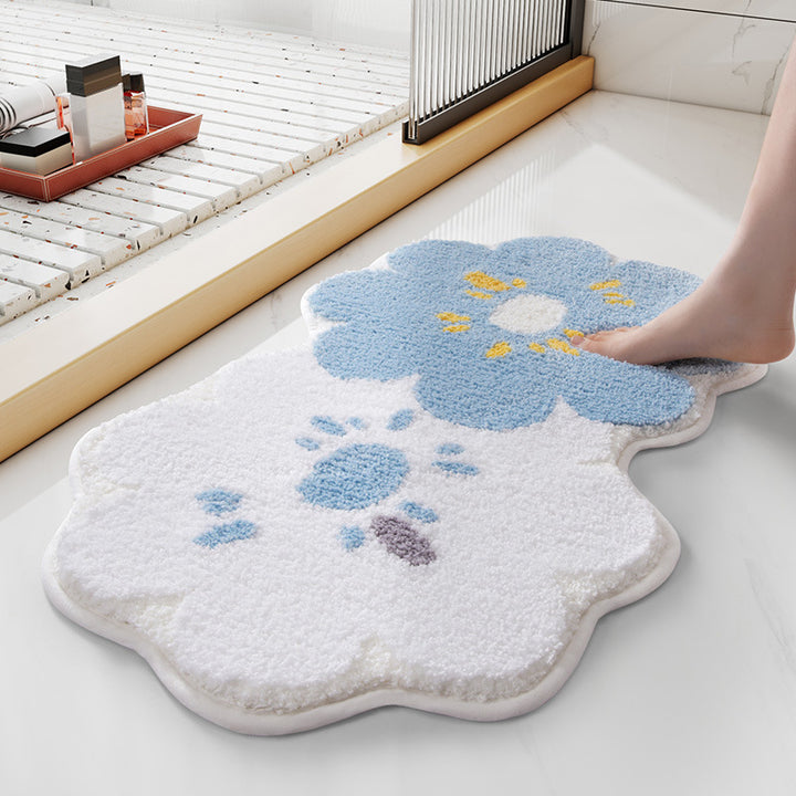 Floral Design Bath Mat Kalsten