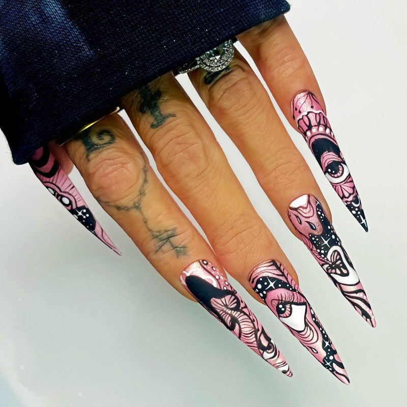 Art nails with artistic motifs Kalsten