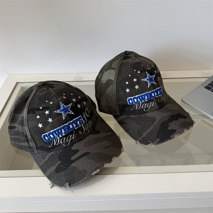 Men's Distressed Camouflage Graphic Baseball Cap Kalsten