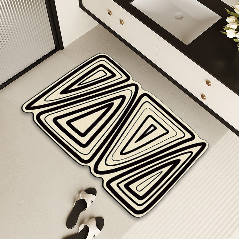 Artistic Abstract Checkered Area Mat