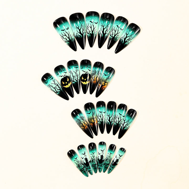 Halloween-Inspired 3D Stiletto Nail Art Extensions Kalsten