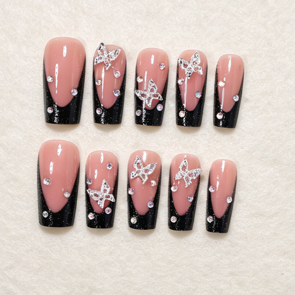 Butterfly Accented Press-On Nail Art Set Kalsten