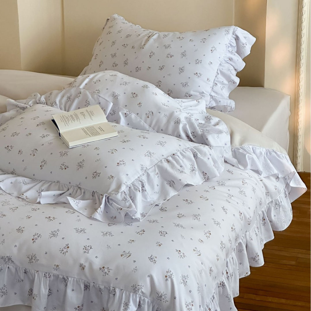 Duvet cover set made of cotton satin with Boho-Ethno pattern and reversible function