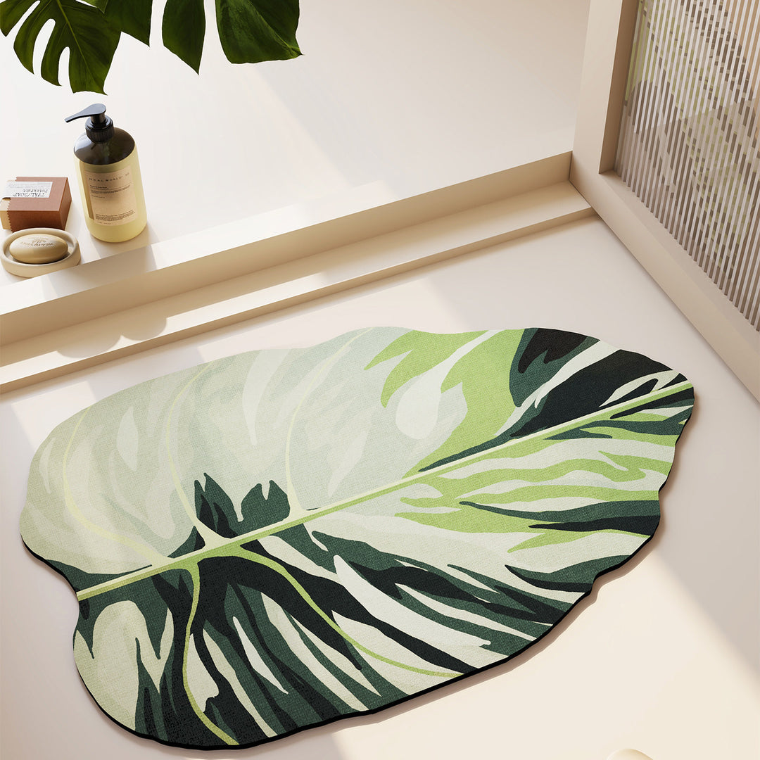 Abstract Leaf Design Area Rug