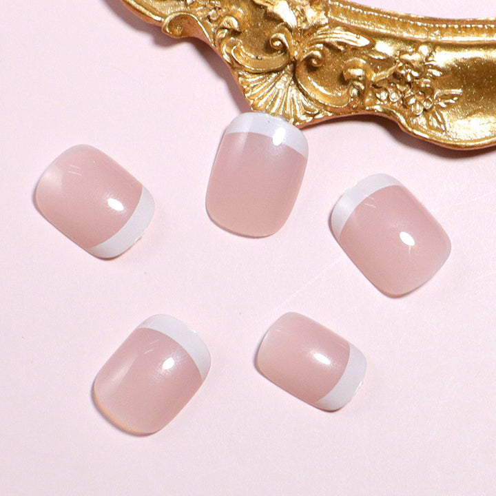 Classic French Tip Press-On Nail Set Kalsten