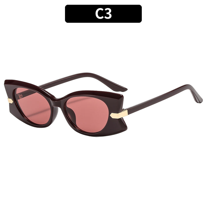 Fashion-Forward Architectural Cat-Eye Sunglasses