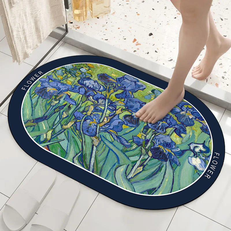 Artistic Ocean Scene Bath Mat
