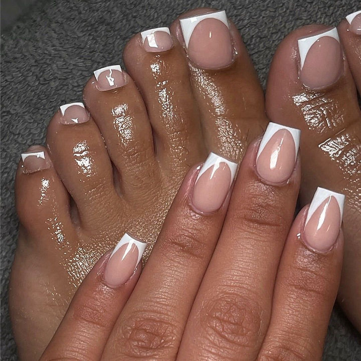 Elegant French Tip Mani-Pedi Set Kalsten