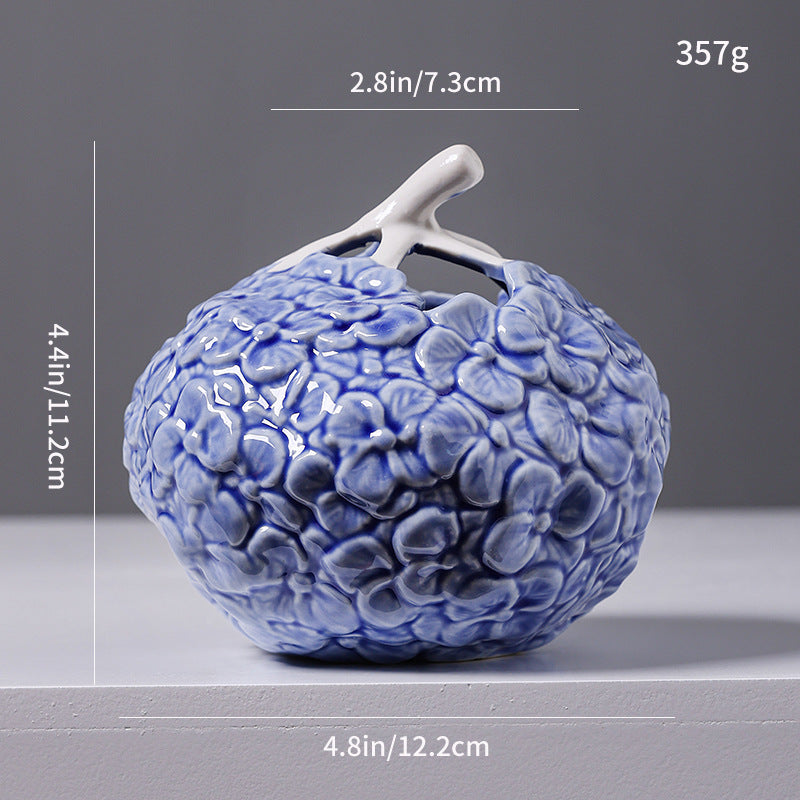 Textured Floral Decorative Ceramic
