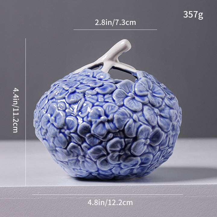 Textured Floral Decorative Ceramic