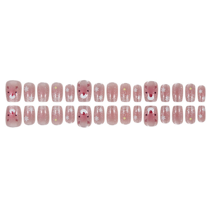Glittery Holiday-Themed Press-On Nails Kalsten