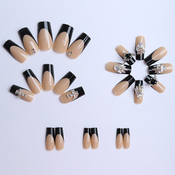 Artificial nails with glamorous sparkling embellishments Kalsten