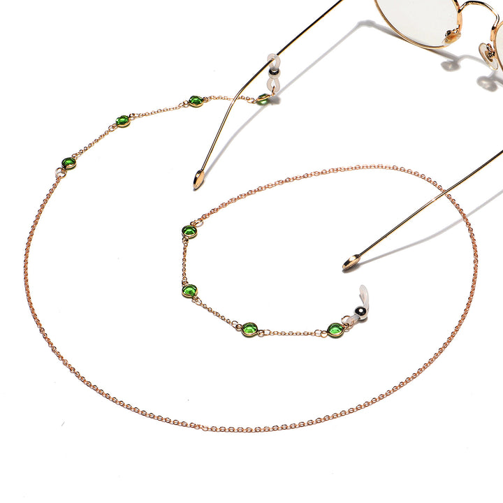 Elegant Gemstone Eyewear Chain Kalsten