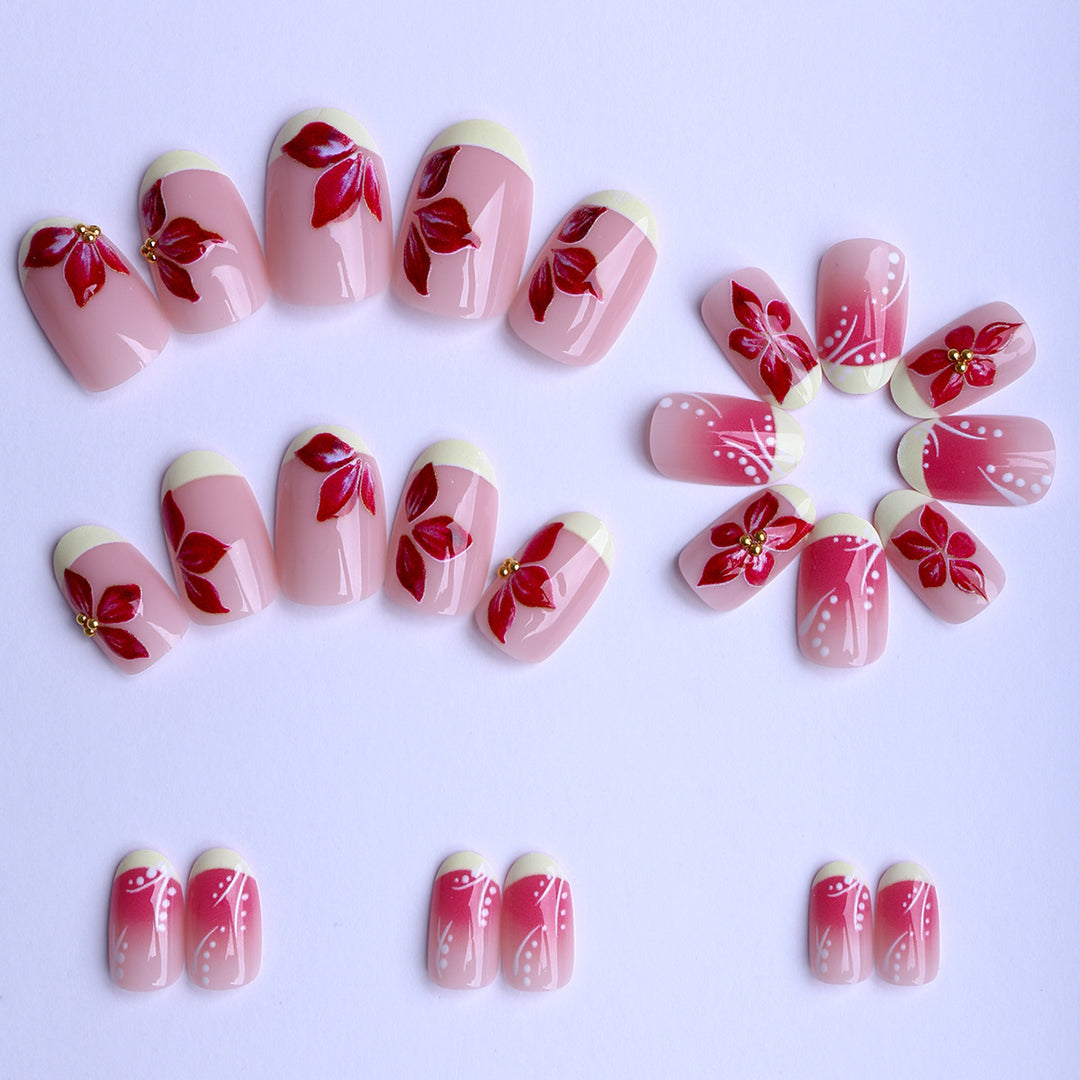 Artful fingernails with floral details Kalsten