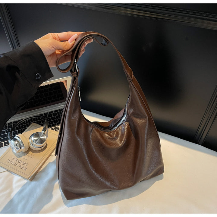 Soft Leather Slouchy Shoulder Bag Kalsten