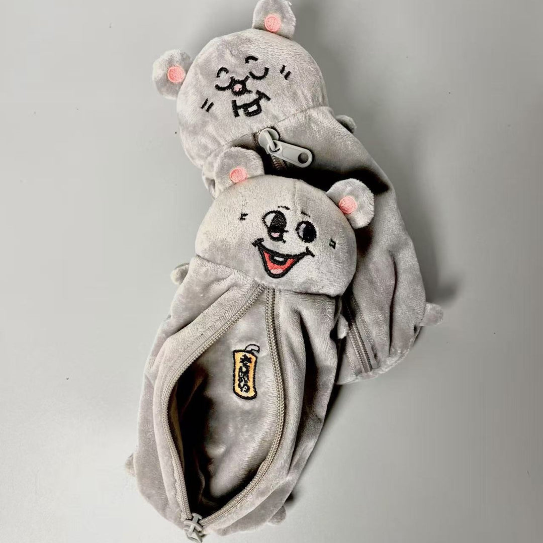 Plush Bear-Themed Pencil Pouch
