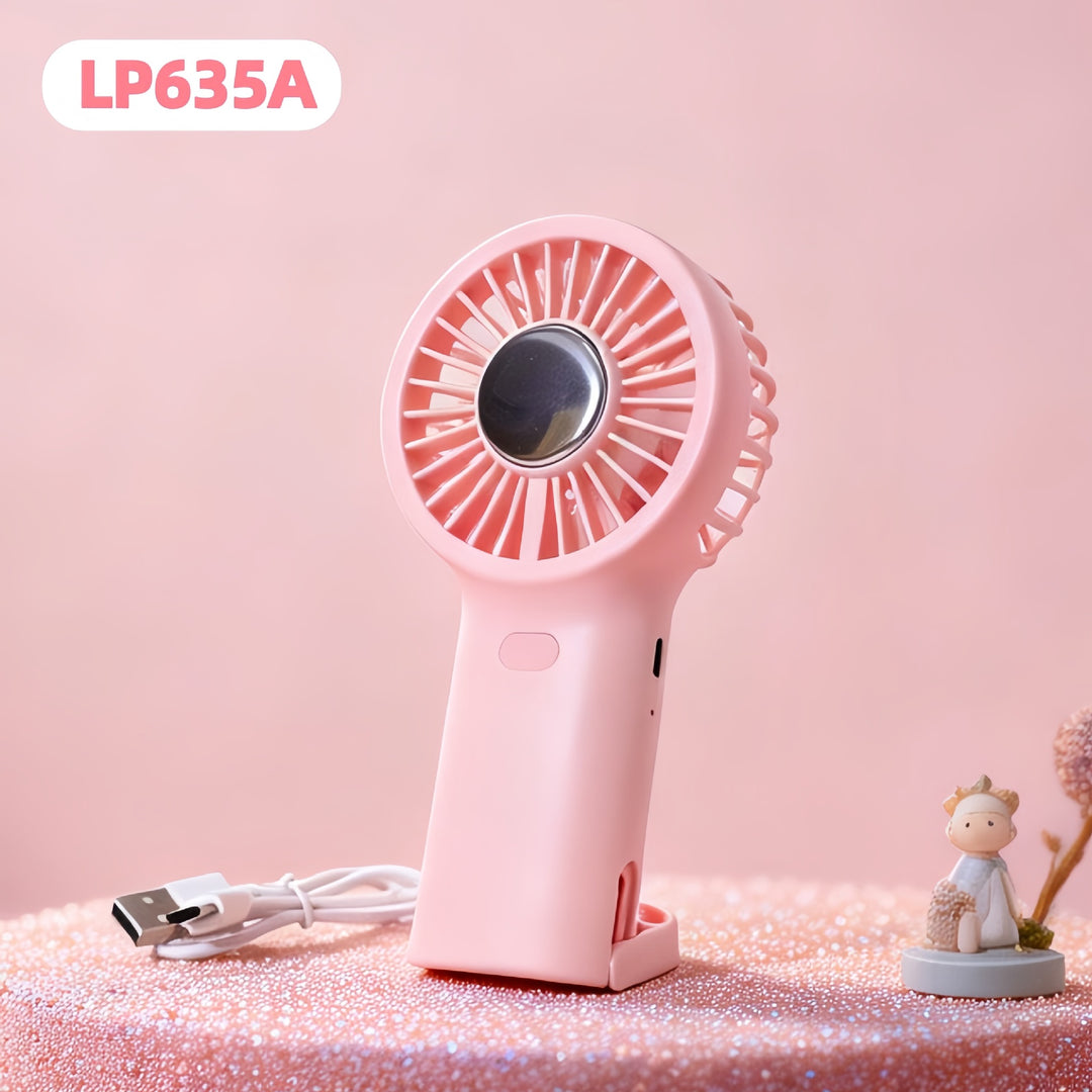 Ladies portable USB hand fan with hair protection function Kalsten