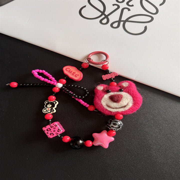 Playful Bear-Themed Charm Keychain Kalsten