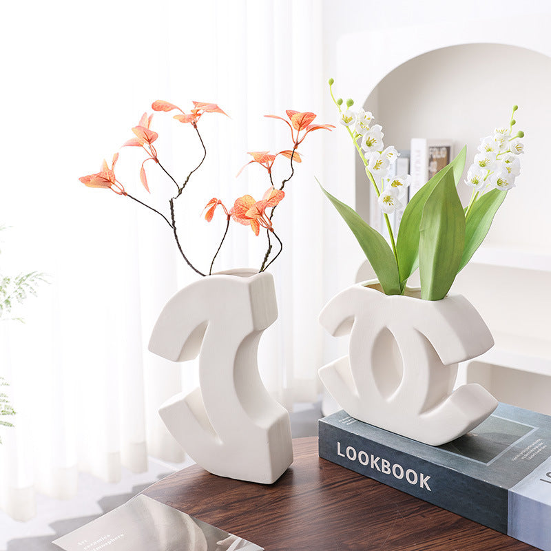 Abstract Geometric Ceramic Sculpture