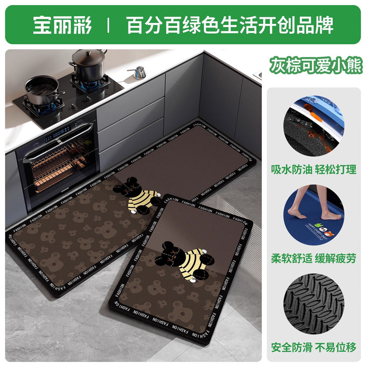 Fun Bear-Themed Kitchen Mat