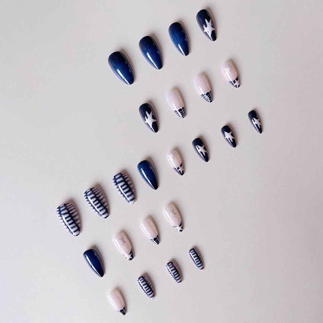 Acrylic Nail Set with Fashionable Star Design Kalsten