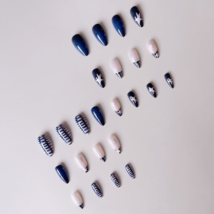 Acrylic Nail Set with Fashionable Star Design Kalsten