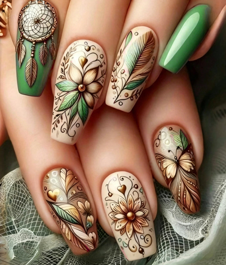 Floral-Inspired Articulated Nail Enhancements Kalsten