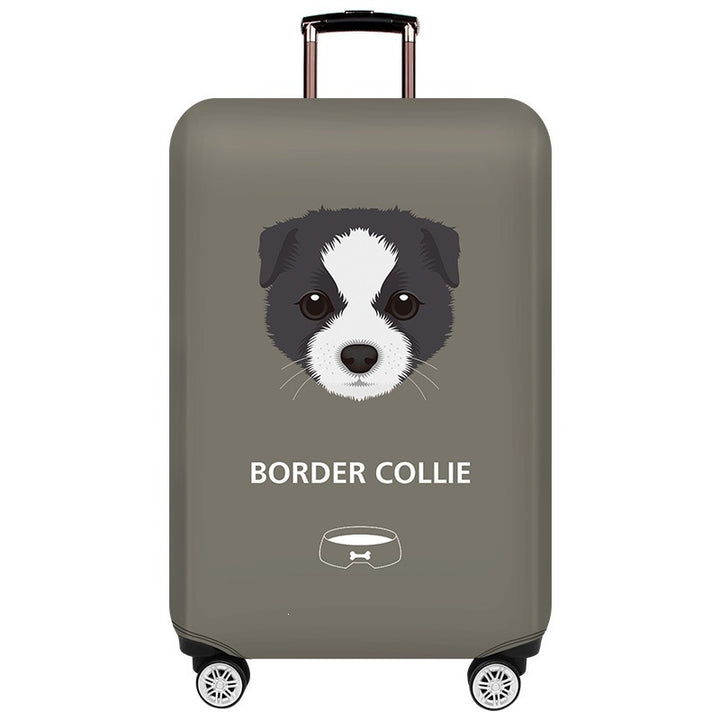 Women’s Hard Shell Suitcase with Playful Border Collie Design Kalsten
