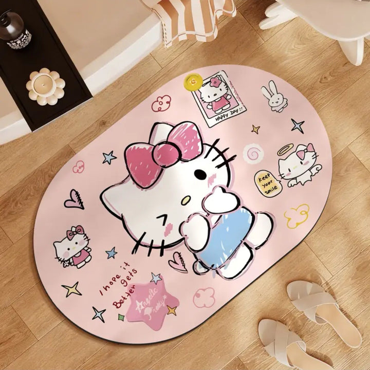Cartoon-Themed Plush Bath Rug