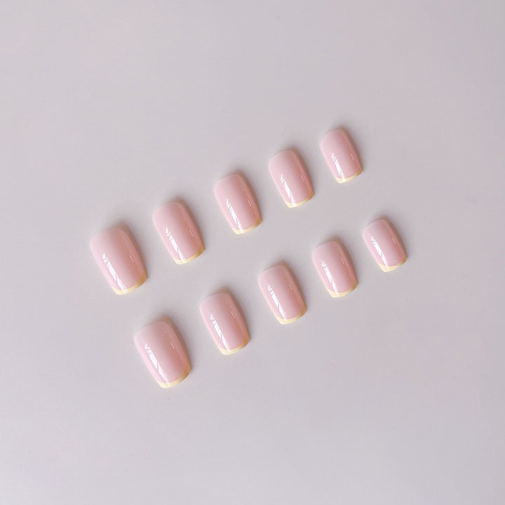 Nail set with modern French tips and striking neon accents Kalsten