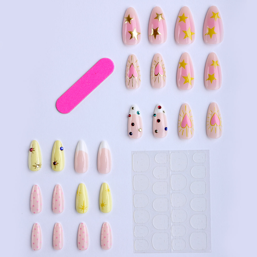 Artistic fingernails with sparkling accents Kalsten