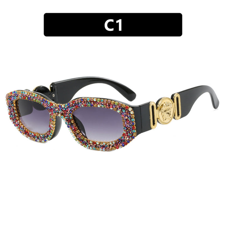 Women's extravagantly designed sunglasses with rhinestone-studded frame Kalsten