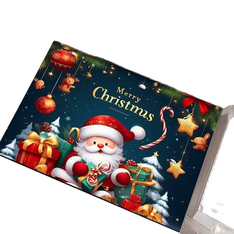 Festive Holiday Scene Entrance Mat