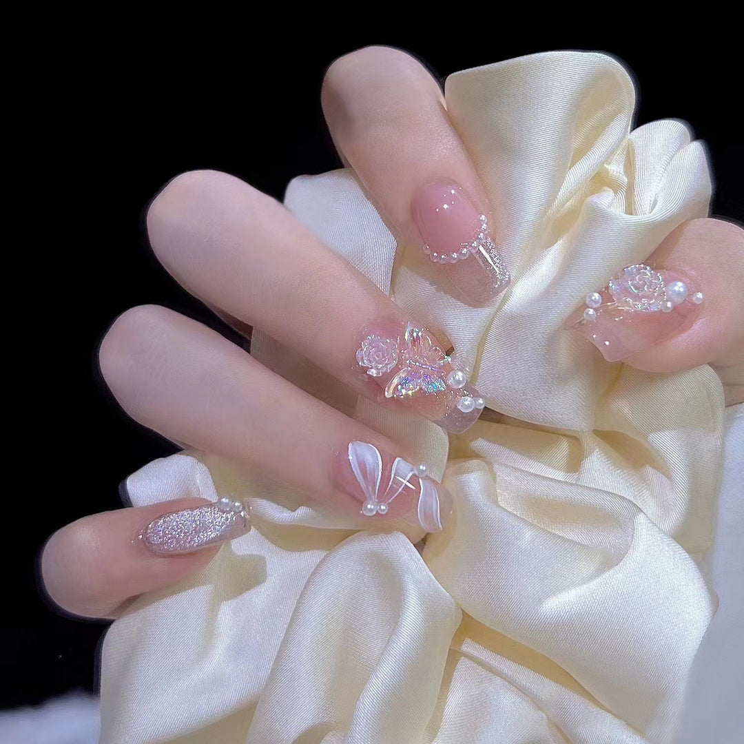 Glamorous Heart Nail Tips Kalsten