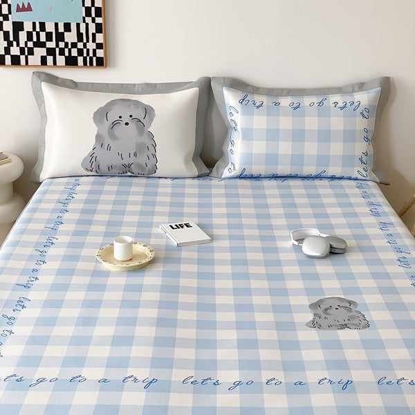 Fitted sheet set with pillowcases