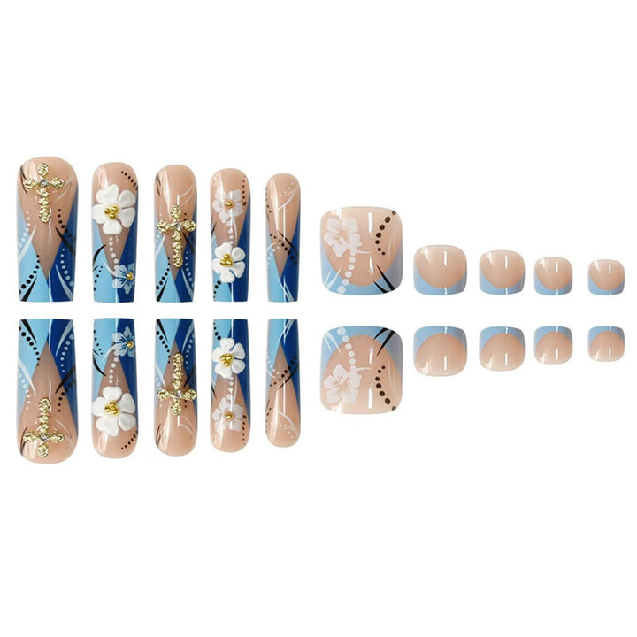 Decorative Floral Press-On Nail Art Extensions Kalsten 1787913951