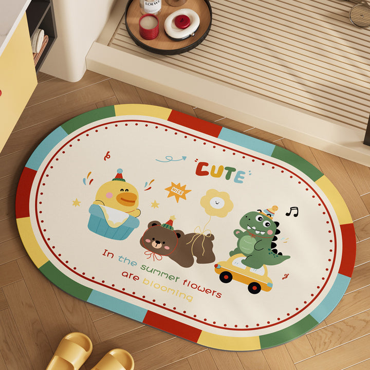 Playful Cartoon Animal Area Mat Kalsten