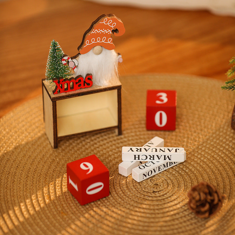 Decorative Christmas gnome with calendar Kalsten
