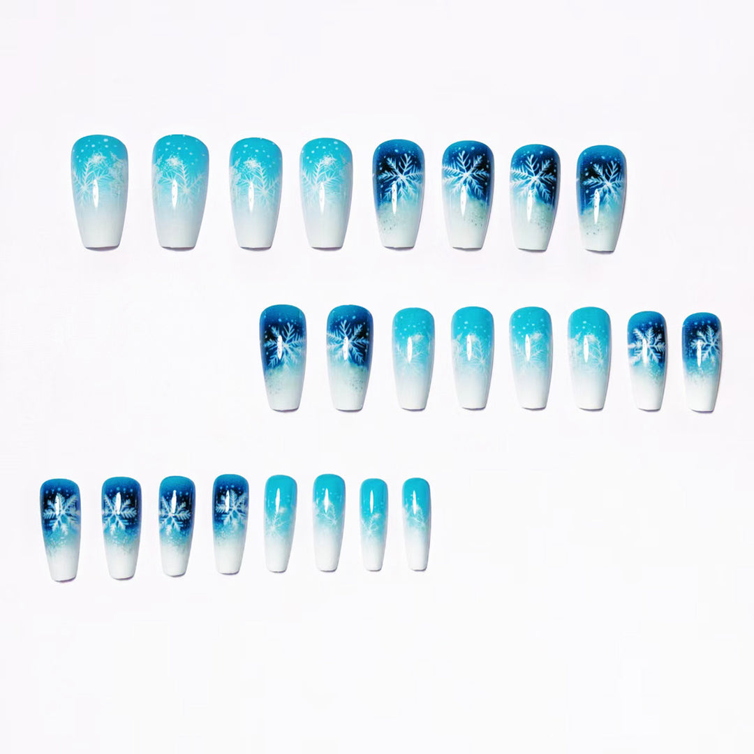 Creative artificial nails with winter snow motif Kalsten