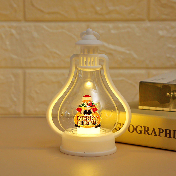 Decorative winter lantern with snowman motif