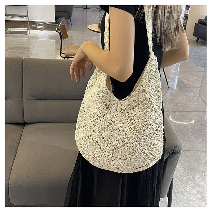 Handcrafted Hobo Bag with Unique Macrame Structure Kalsten