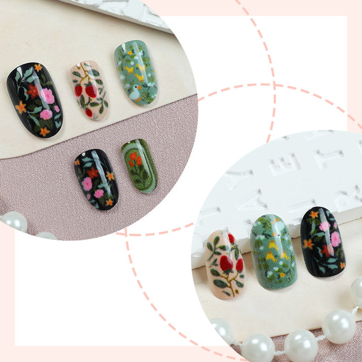 Floral Design Press-On Nail Art Kit Kalsten